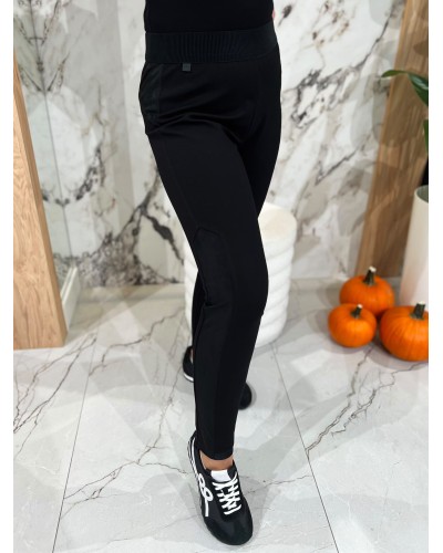 Legginsy ze wstawką By o la la...! czarne