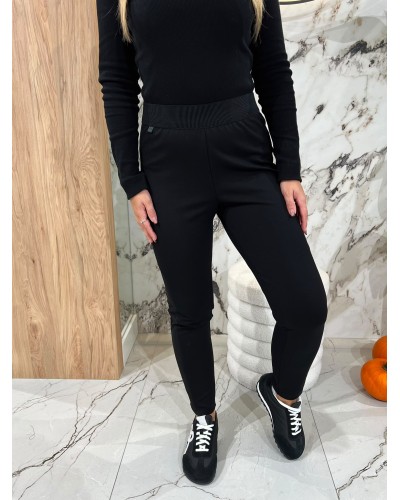 Legginsy ze wstawką By o la la...! czarne