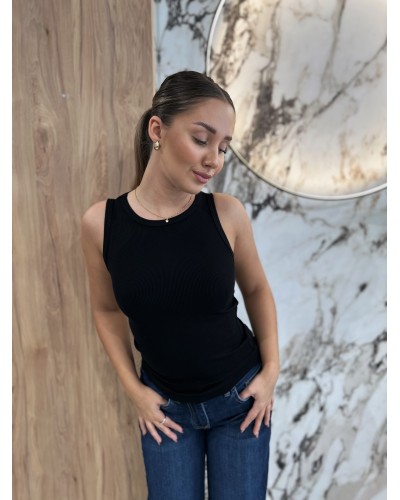 Bokserka prążkowana classy By o la la...! czarna