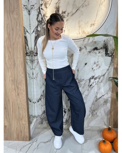 Spodnie materiałowe z guzikami By o la la...! a'la jeans