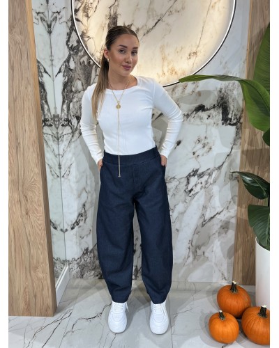 Spodnie materiałowe z guzikami By o la la...! a'la jeans