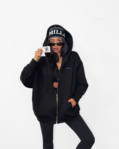 Bluza oversize rozpinana La Milla czarna