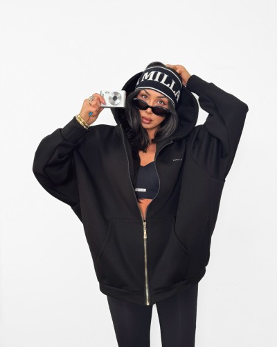 Bluza oversize rozpinana La Milla czarna