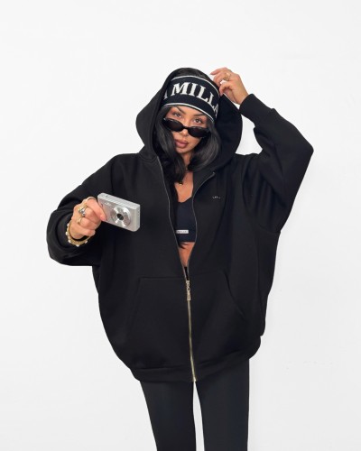 Bluza oversize rozpinana La Milla czarna