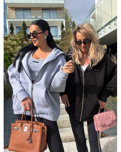 Bluza oversize rozpinana La Milla szara