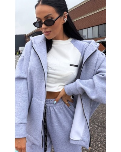 Bluza oversize rozpinana La Milla szara