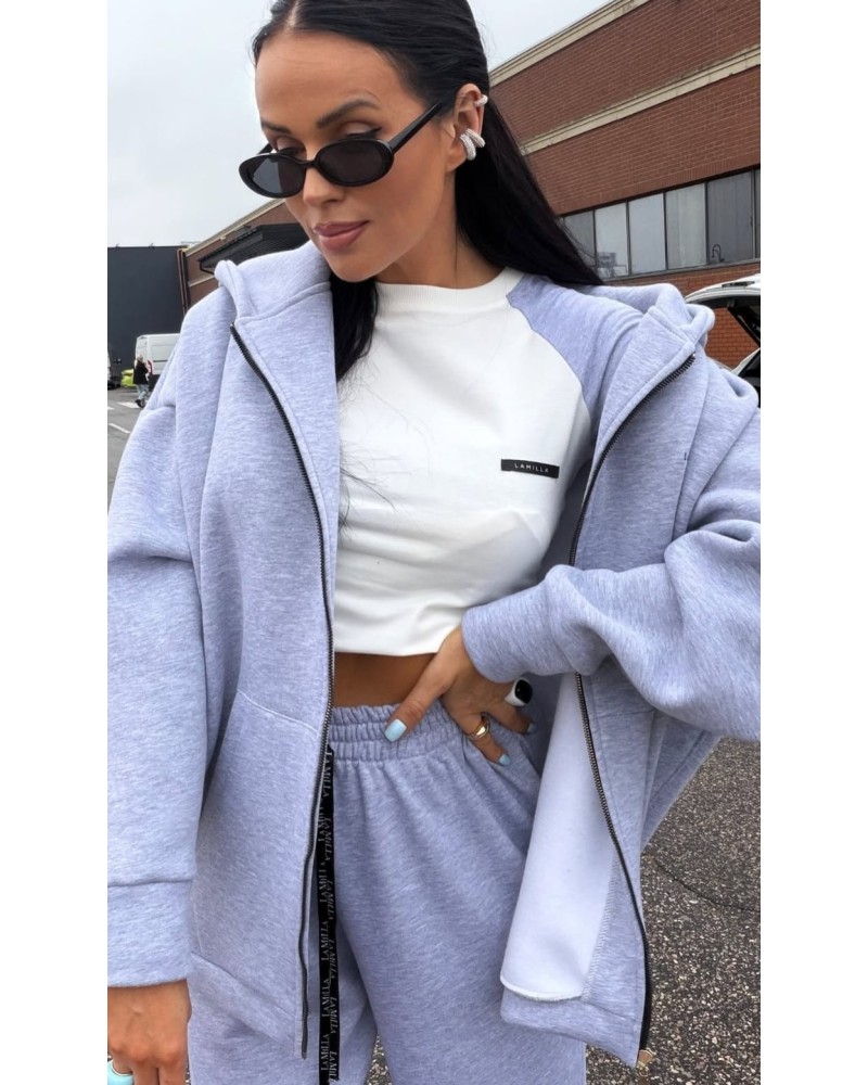 Bluza oversize rozpinana La Milla szara