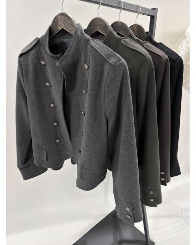 Marynarka z pagonami By o la la...! smoke grey
