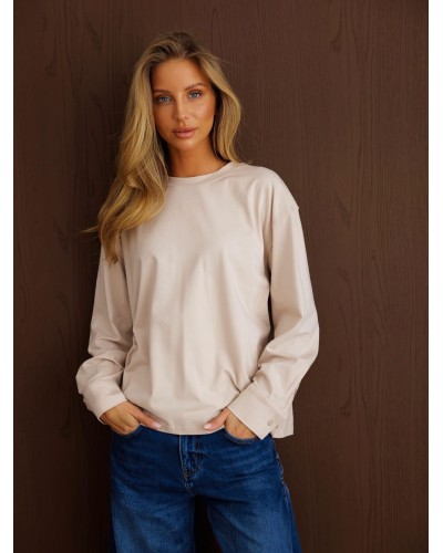 Basic oversize By o la la...! beżowy