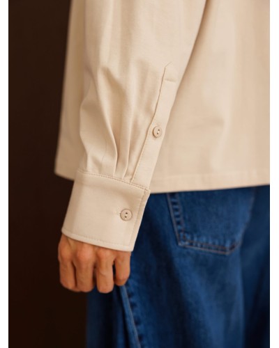 Basic oversize By o la la...! beżowy