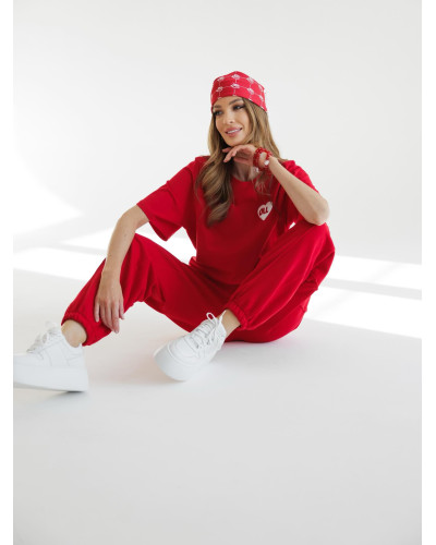 T-shirt z logowanym sercem By o la la...! red kiss