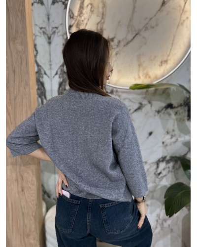 Sweter krótki z golfem By o la la...! szary