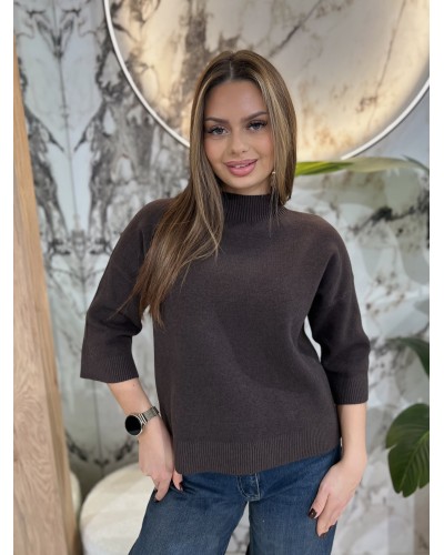 Sweter krótki z golfem By o la la...! espresso