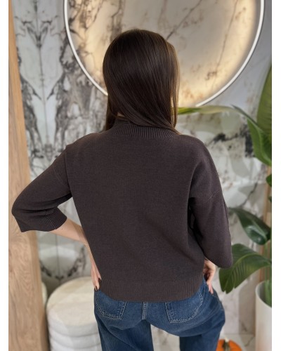 Sweter krótki z golfem By o la la...! espresso
