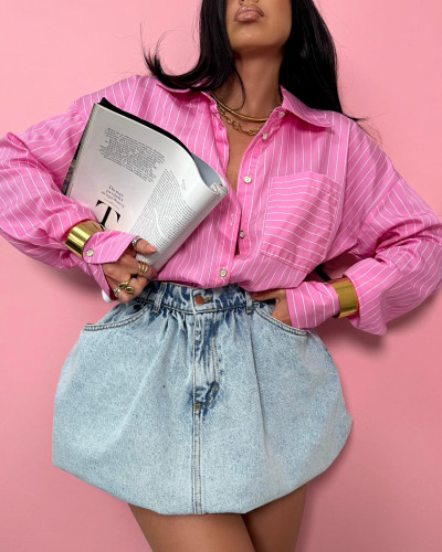 Koszula La Milla w paski różowa