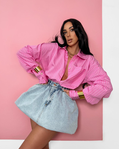 Koszula La Milla w paski różowa