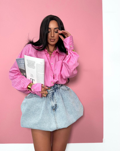 Koszula La Milla w paski różowa