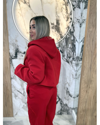 Marynarka dresowa z kapturem By o la la...! red kiss