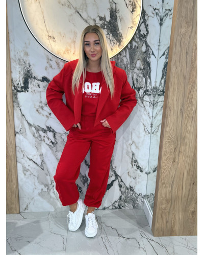 Marynarka dresowa z kapturem By o la la...! red kiss