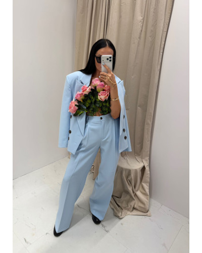 Spodnie materiałowe La Milla błękitne