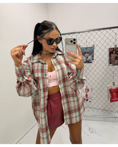 Koszula dłuższa w krate La Milla turkusowa