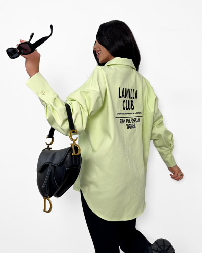 Koszula jeansowa La Milla Club limonka