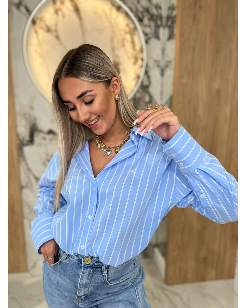 Koszula w paski By o la la...! niebieska