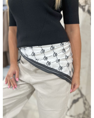 Półgolf prążkowany By o la la...! czarny