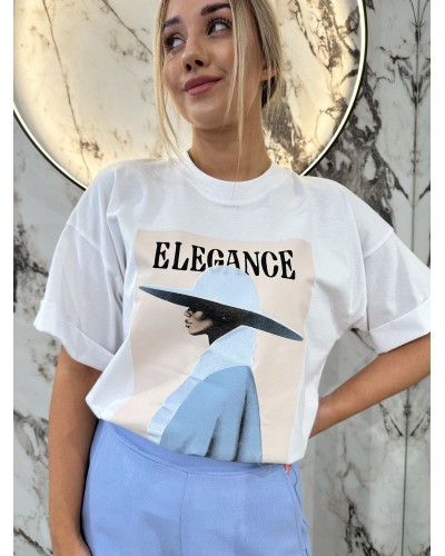 T-shirt Elegance By o la la...! niebieska