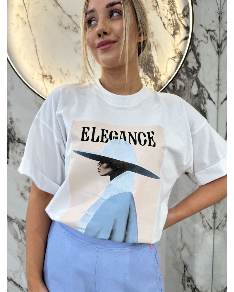 T-shirt Elegance By o la la...! niebieska T-shirt Elegance By o la la...! niebieska