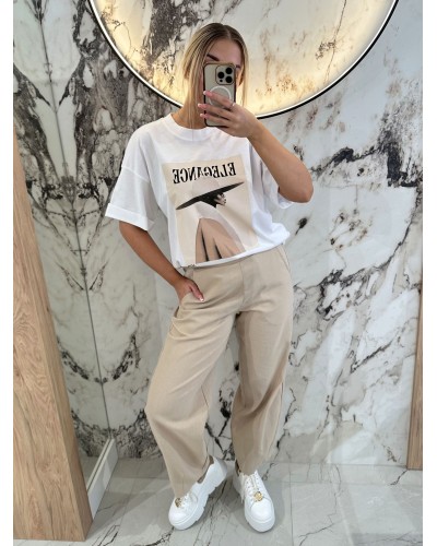 T-shirt Elegance By o la la...! beżowa