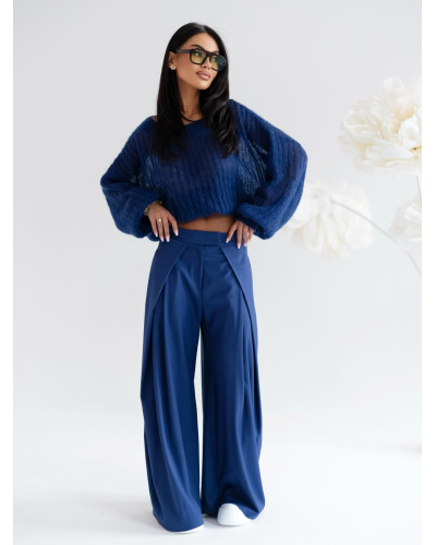 Spodnie materiałowe z zakładkami By o la la...! denim