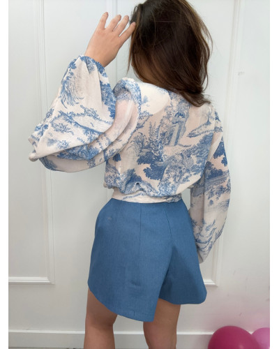 Koszula wiązana La Milla dior błękitna