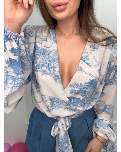 Koszula wiązana La Milla dior błękitna