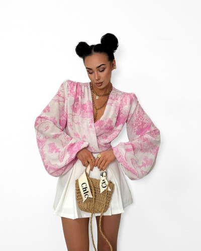 Koszula wiązana La Milla dior różowa