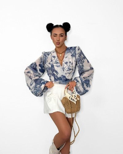 Koszula wiązana La Milla dior granat