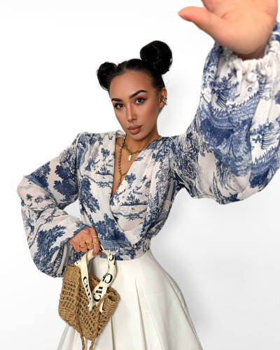 Koszula wiązana La Milla dior granat