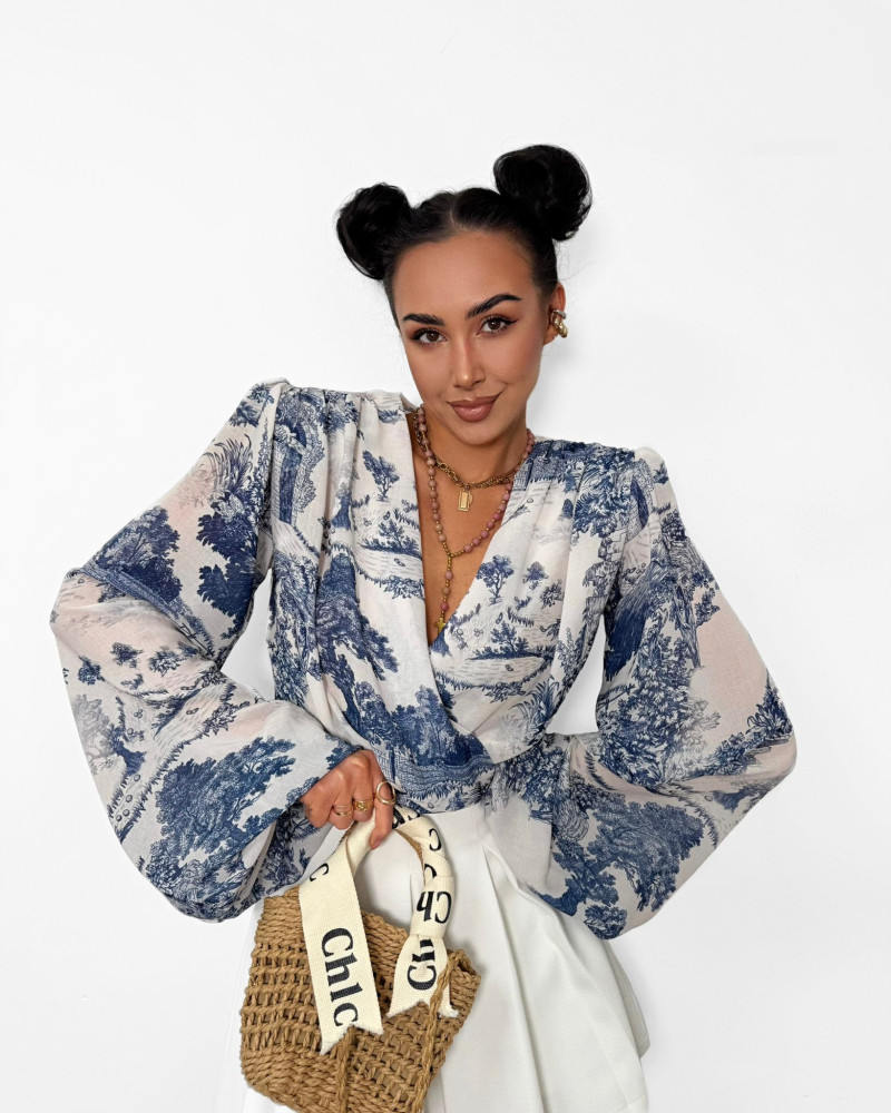 Koszula wiązana La Milla dior granat