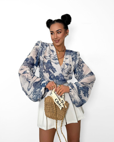 Koszula wiązana La Milla dior granat