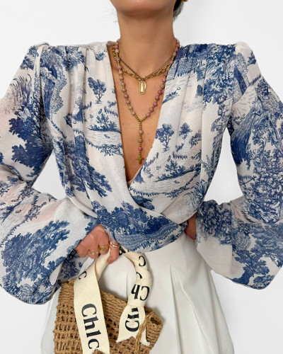 Koszula wiązana La Milla dior granat