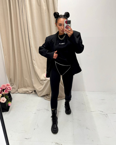 Legginsy stringi La Milla czarne