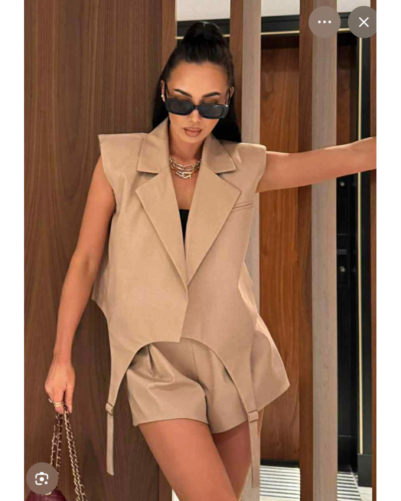 Spodenki materiałowe motylki La Milla beżowe