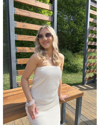 Sukienka koronkowa tuba La Milla biała