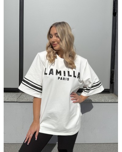 T-shirt Paris La Milla biały z czarnym