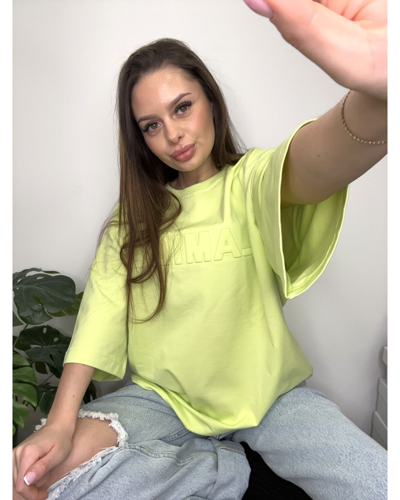 T-shirt oversize La Milla limonkowy
