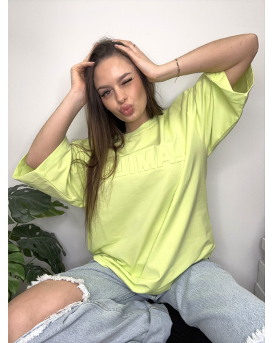 T-shirt oversize La Milla limonkowy