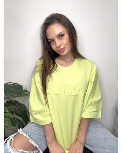 T-shirt oversize La Milla limonkowy