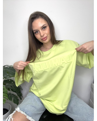 T-shirt oversize La Milla limonkowy