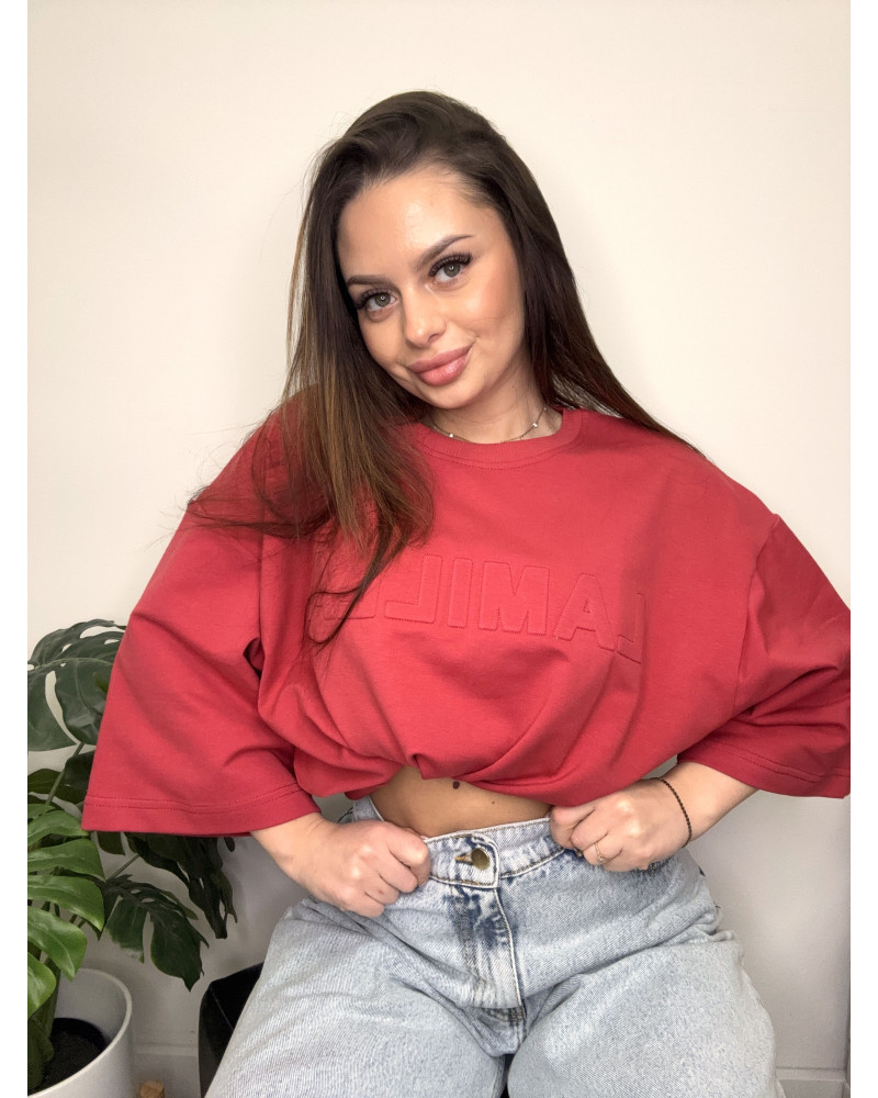 T-shirt oversize La Milla ceglany