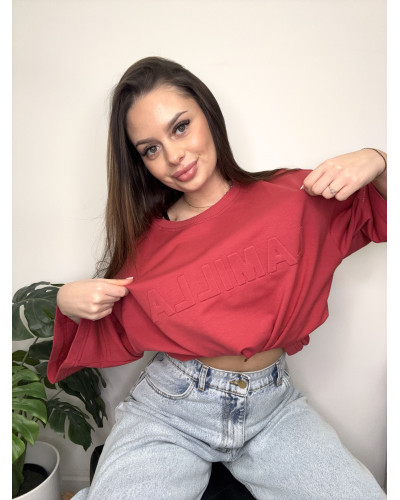 T-shirt oversize La Milla ceglany